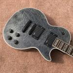 Custom LP electric guitar, Transparent black burst maple top, Active pickup