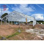 Light Prefab Steel Livestock Barns , Custom Steel Shed Construction