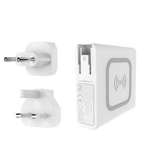 China Mobile phone Travel 10w Qi Power Bank With Wireless Charging factory