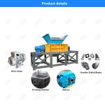 Car Shell Copper Cable Wire Iron Stainless Aluminum Cans Steel Metal Shredder