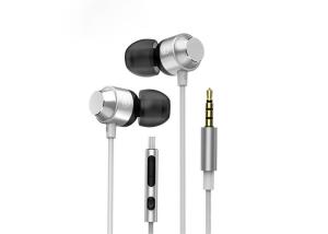 China Workout Use Metal Earbuds With Mic 3 . 5MM StereoPlug 32Ohm Impedance factory