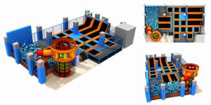 China 273M2 Chinese Jumping Mat Indoor Trampoline Park for Kids and Adults Professional Gymnastic Small trampoline Park factory