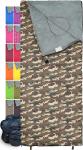 Camouflage Camping Sleeping Bag, Adults & Kids Seasons Warm Cold Weather Hiking