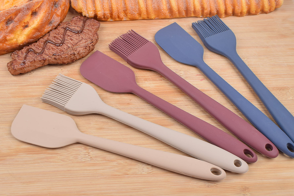 10.2in Silicone Scraper Spatula Rubber Scraper For Baking With Stainless Steel Core
