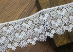 Embroidery French Venice Guipure Cotton Lace Trim / Floral Lace Ribbon