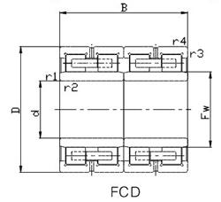 Rolling Mill Bearings: Four-Row Cylindrical Roller Bearings FCD4866220