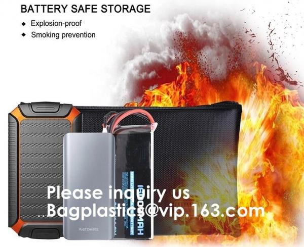 Small fireproof safe waterproof bag fire safety for phone,Briefcase File Folder Envelope Zipper Handbag Double-layer Doc