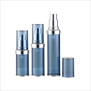 China 15ml 30ml Cosmetic Airless Bottle Silver Collar 50ml Cosmetic Containers Airless Pump Bottle factory