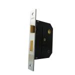 2 Lever Chrome Mortice Door Lock Brass / Steel Material 57.2mm Backset Size For