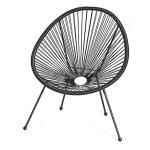 Metal Frame Plastic Rattan Wicker Acapulco Chair for Outdoor Balcony Patio Lawn