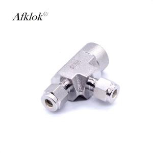 China Forged Stainless Steel Tube Fittings For Tee Connecting With NPT Female Thread factory