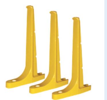 Light Weight FRP Pultruded Profiles Fiberglass Bracket Acid Resistance,Yellow