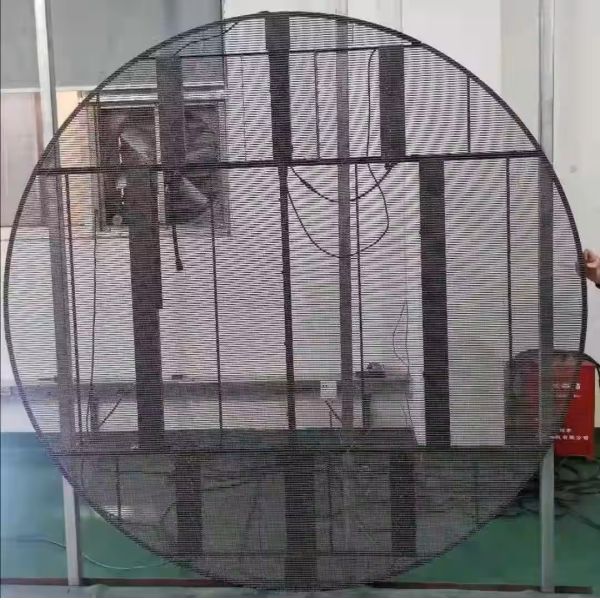 China Transparent Led Panel  Round Advertising Screen factory