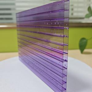 China Lightweight Impact-Resistant Purple Polycarbonate Hollow Sheet For Roofing Glazing Needs factory