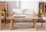 Solid Oak Wood Coffee Table Modern Sofa Table