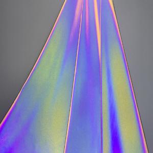 Iridescent Rainbow Reflective Fabric Material Spandex Reflector Elastic Stretch
