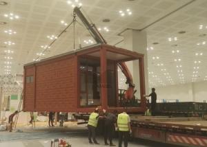 China Portable Light Steel Structure Prefab Mobile Homes Wooden Appearance factory