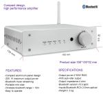 2.1 Channel HiFi Bluetooth Audio Power Amplifier 100 Watt Subwoofer Sound