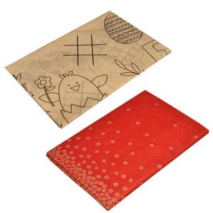 China OEM Waterproof 2ply Paper Heavy Duty Picnic Table Covers 1/4 Folded factory