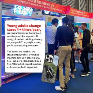 Personalized Phone Case Vending Machine Automatic Printing Kiosk For High Foot