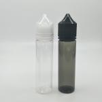 Squeezable 60ml Empty Drop Bottle Food Grade PET Transparent Black Plastic