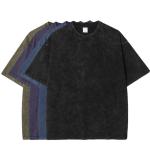 100% Cotton Mens Acid Wash T-Shirt DTG Printing Oversized Stone Washed