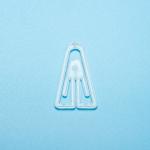 A Shape Small Plastic Paper Clips , 1.3 Inches Clear Plastic Paper Clips