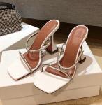 PATENT PU Ankle Strap High Heel Sandals Wine Glass Heel For Ladies