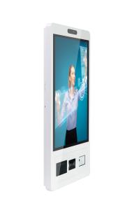 China LVDS 21.5 Inch Self Service Payment Kiosk 350nits bulit-in camera face recognition NFC RFID card reader factory