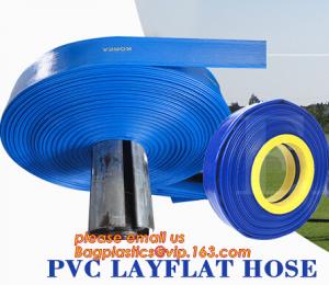 China Swimming Pools, Reinforced PVC Discharge Hose, Heavy Duty Lay Flat Pool Drain Water Transferring factory
