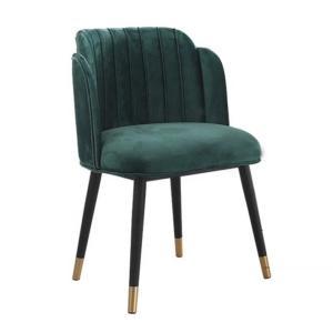 China Velvet Accent Fabric Dining Room Chairs High Back With Arms For Guest Room factory