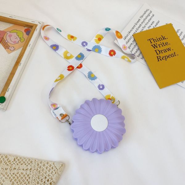 School Supplies Silicone Pencil Box Durable Makeup Bag Kids Shoulder Handbag Girls Crossbody Bag Christmas Birthday Gift