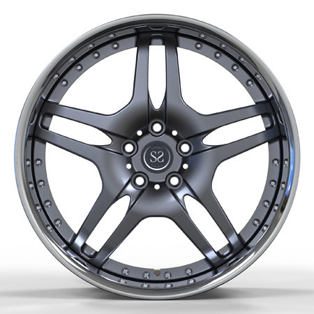 Gun Metal Brushed 22 Inches Bmw M8 2 Piece Forged Wheels 4x100