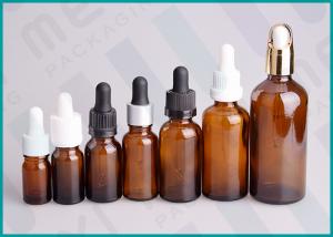 China Amber Glass Dropper Bottles With Different Types Dropper / Essential Oil dropper bottle  on sale