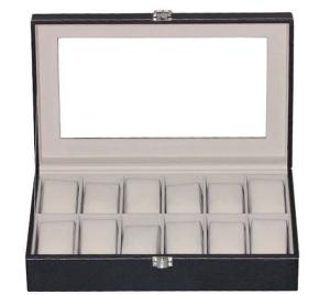 China Watch box spot supply 12 watch box PU watch displaying box gift box jewelry box factory