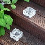 IP65 Solar Garden Lamps Crystalline Outdoor Garden Lights 9.5*9.5*4.8CM
