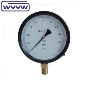 China Dial Size Pressure Gauge Precision Manometer With Black Steel Case factory