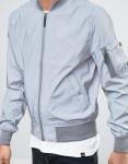 Fashion Blank Ma1 Flight 3M Reflective Bomber Jacket Slim Fit For Autumn