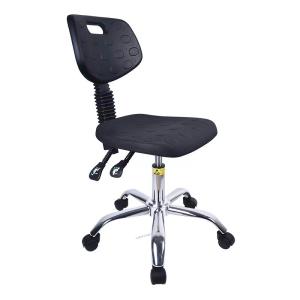 China Adjustable ESD PU Office Chair Industrial Polished Finish Lab Stools With Backs factory