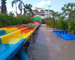 Adult Octopus Water Slide Fiberglass Curved Water Slide Customized Color