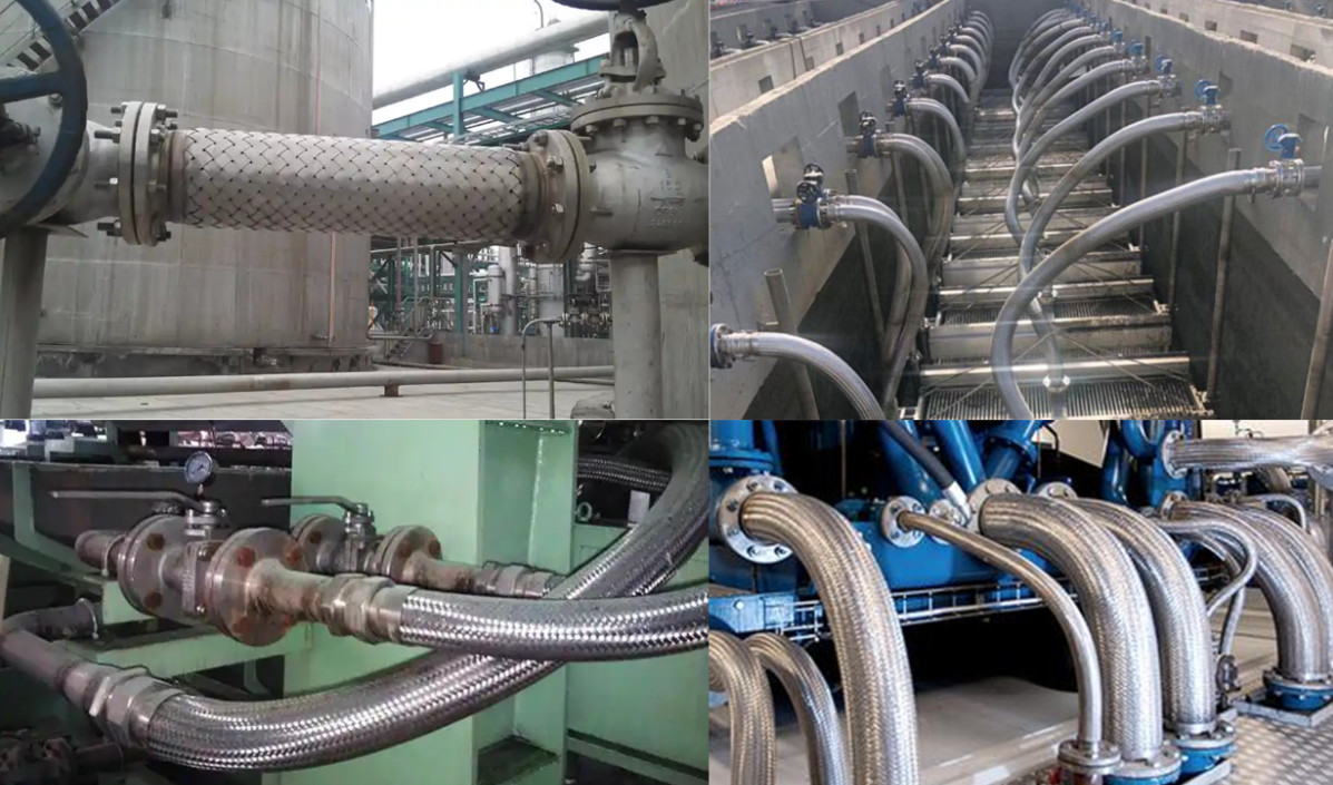 1-12 Inch Fittings Connect Stainless Steel Flex Hose Large Diameter SS304 And SS316 Flexible Metal Braided Hose