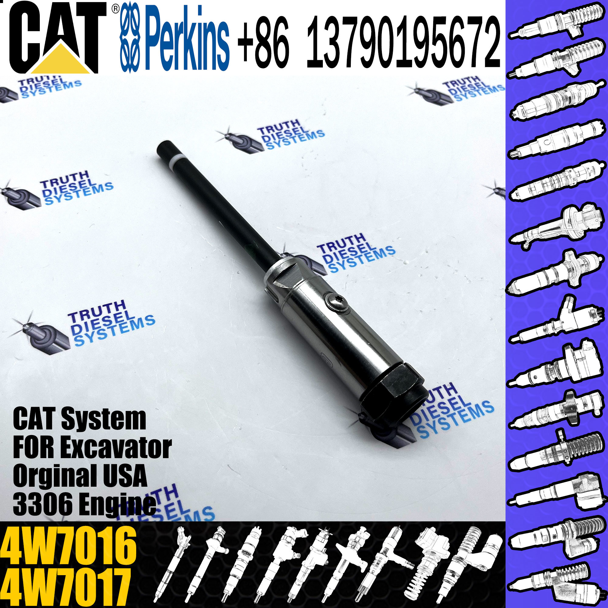 Pencil Fuel Diesel Injector Nozzle 7W7026 7W7032 Origional Standard