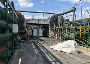 China Huayin Waste Recycling Tire Pyrolysis Plant Convert Plastics To Gasoline Fuel factory