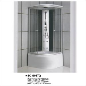 China Quadrant Sliding Glass Steam Shower Cabin Curved Shaped Multi - Functional factory