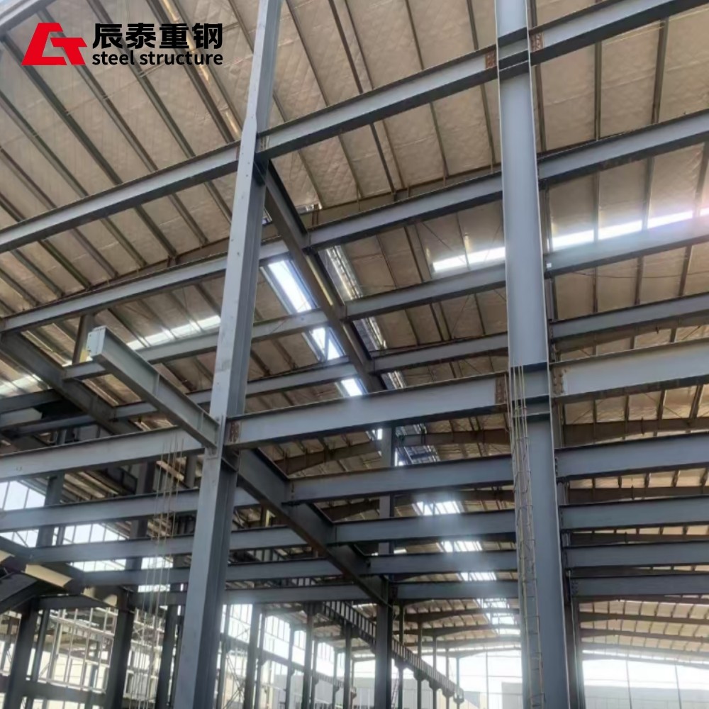 Double Layer Steel Framed Buildings Color Customized for Factory / Office