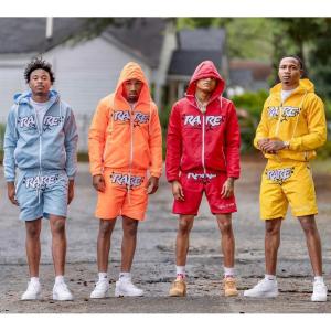 China Summer Casual Men's Reflective Tracksuit Sets with Custom Logo Print Hoodie and Shorts factory