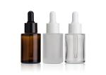 Frosted Clear Amber Serum Glass Essential Oil Bottles 30ml Dropper Bottle