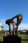 Color Painted Outdoor Bronze Sculpture , Abstract Modern Bronze Sculpture