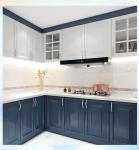 150cm Navy Blue Modern Contemporary Kitchen Cabinets With Tall Cabinets