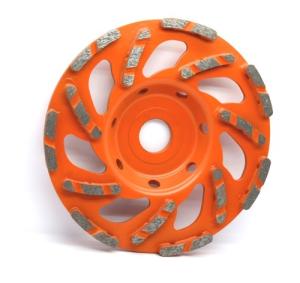 China Orange Metal Bonded Diamond Grinding Wheel For Concrete / Masonry Surface Grinding factory